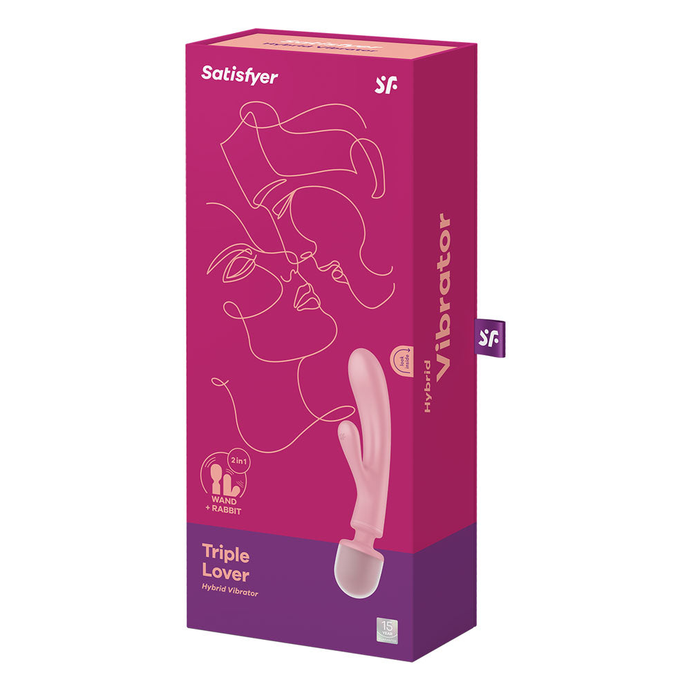 Satisfyer Triple Lover - USB Rechargeable Rabbit Vibrator and Massage Wand
