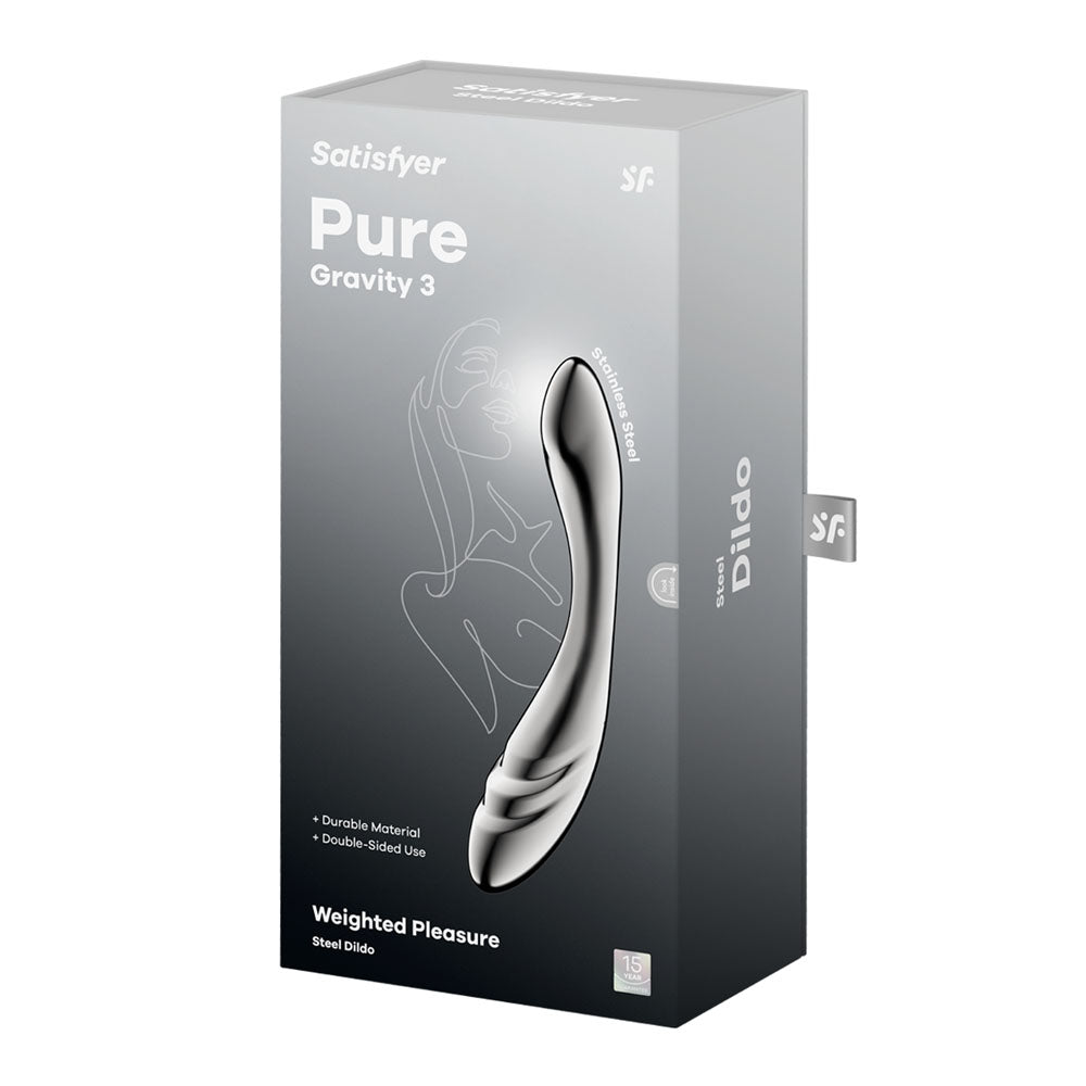 Satisfyer Pure Gravity 3 - Steel 21 cm Dildo