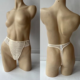 Beige Lace G-String Large 20pc Bag