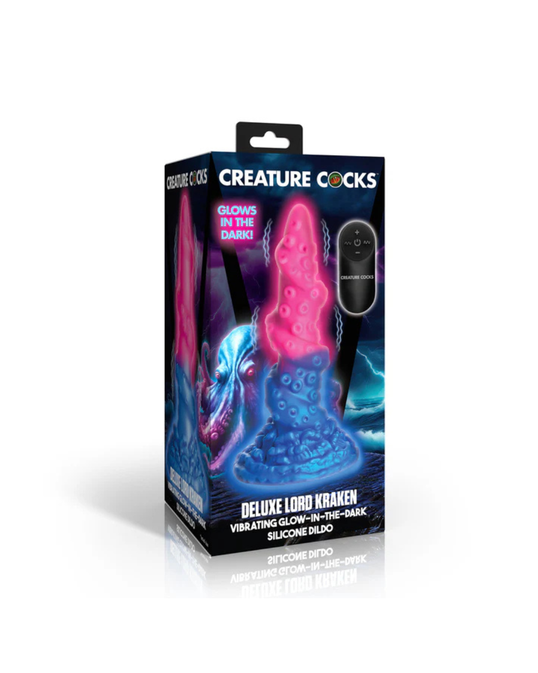 Creature Cocks Deluxe Lord Kraken Vibrating Glow-in-the-Dark Silicone ...