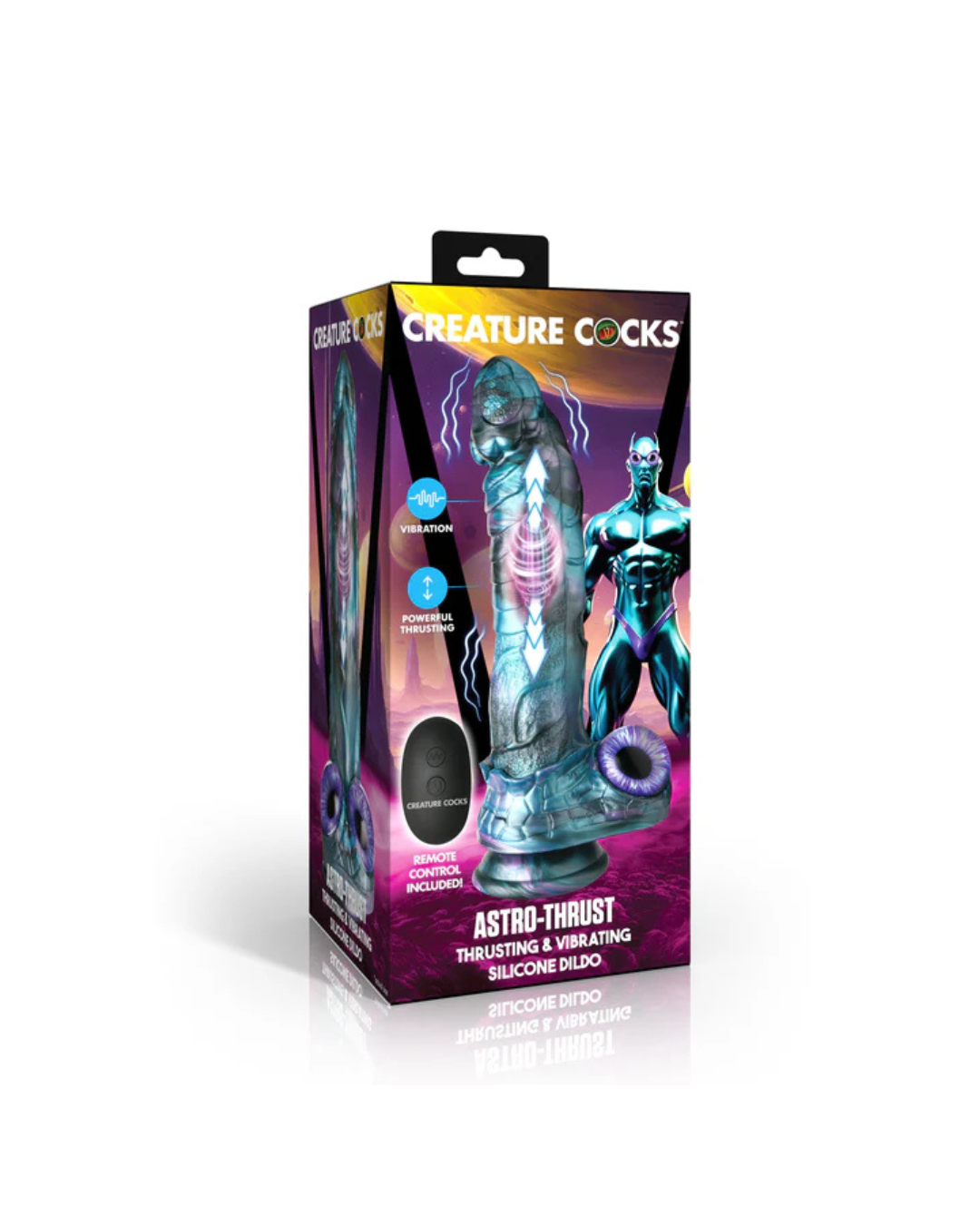 Creature Cocks Astro-Thrust Thrusting & Vibrating Silicone Dildo