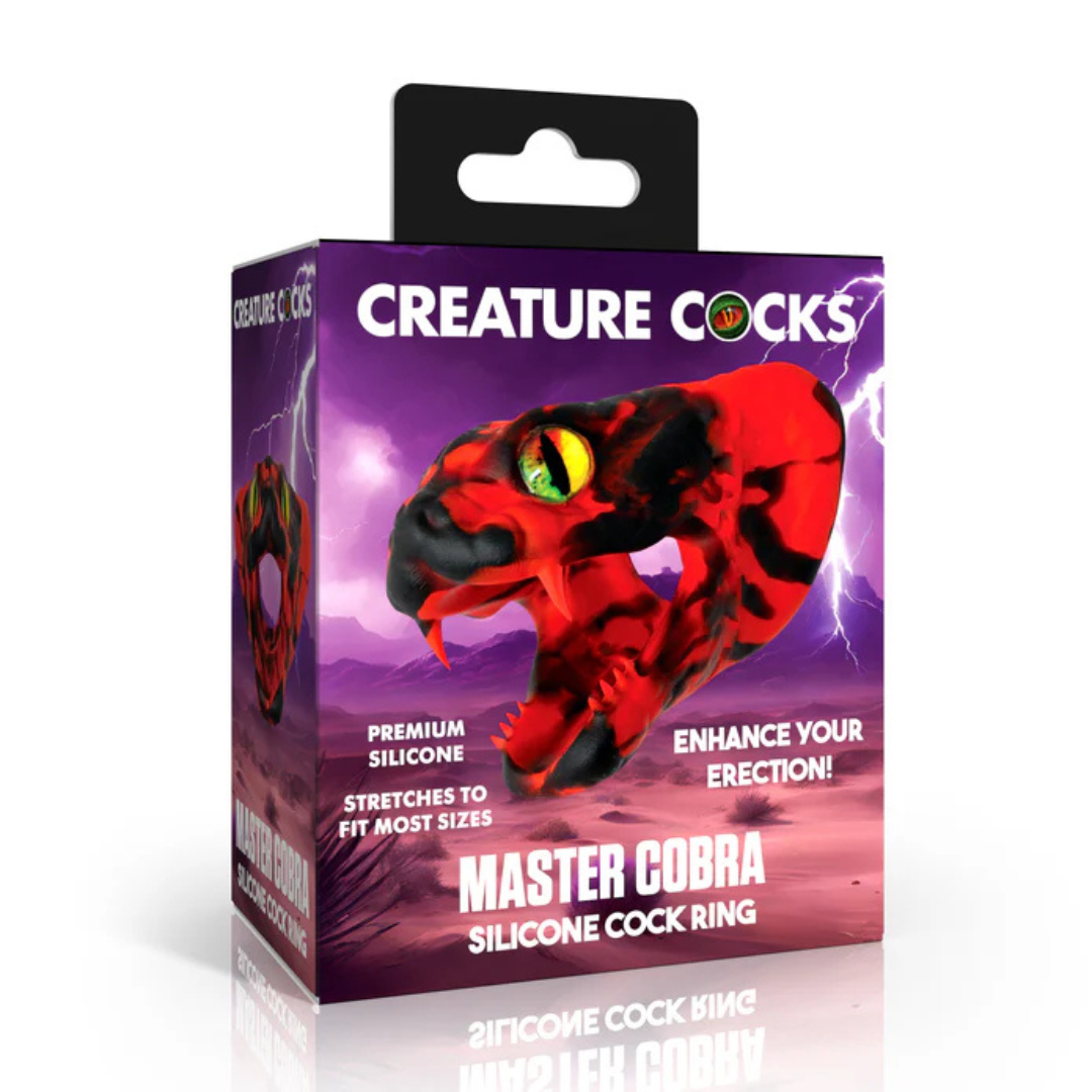 Creature Cocks Master Cobra Silicone Cock Ring - Red