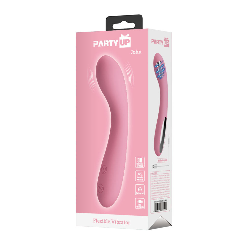 Party Up JOHN Flexible Vibe - - 16 cm USB Rechargeable Vibrator