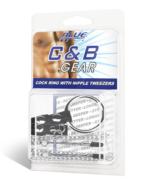 COCK RING WITH NIPPLE TWEEZERS