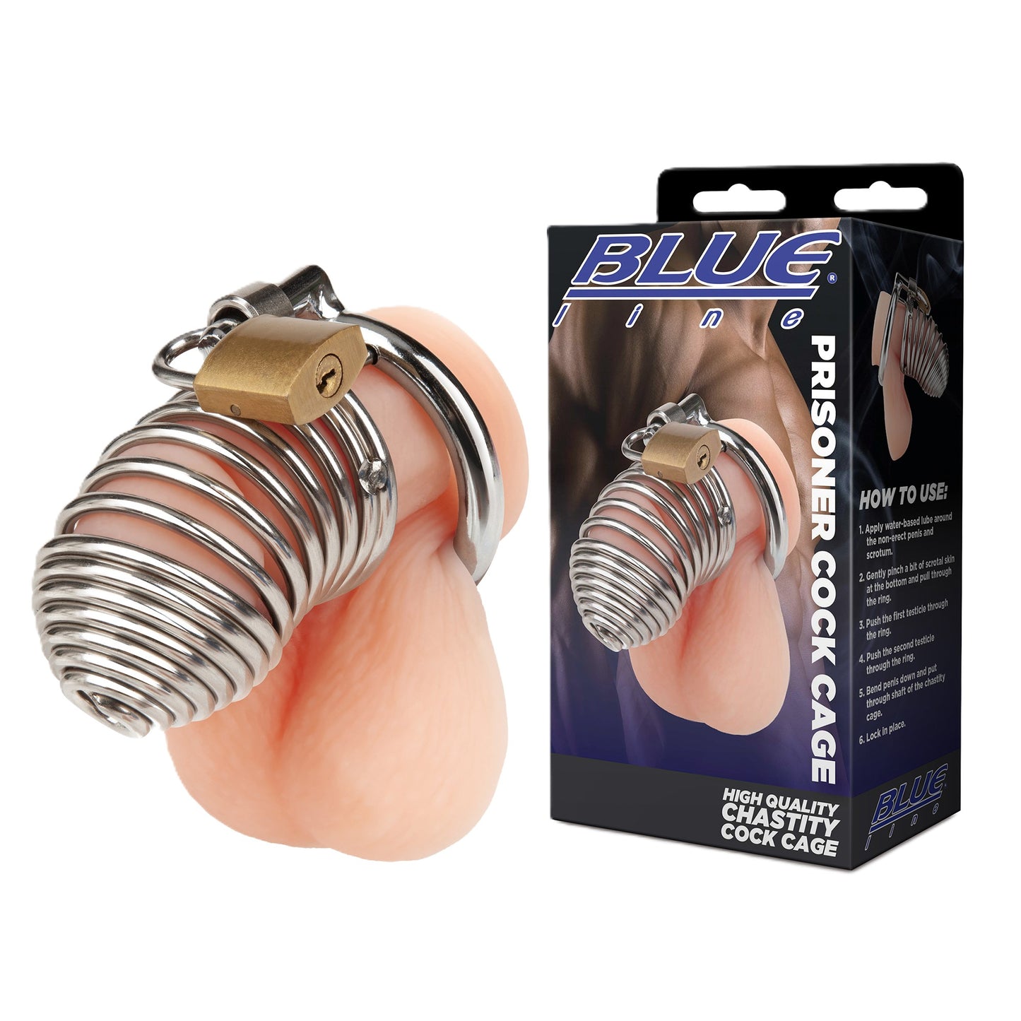 Blue Line Prisoner Cock Cage