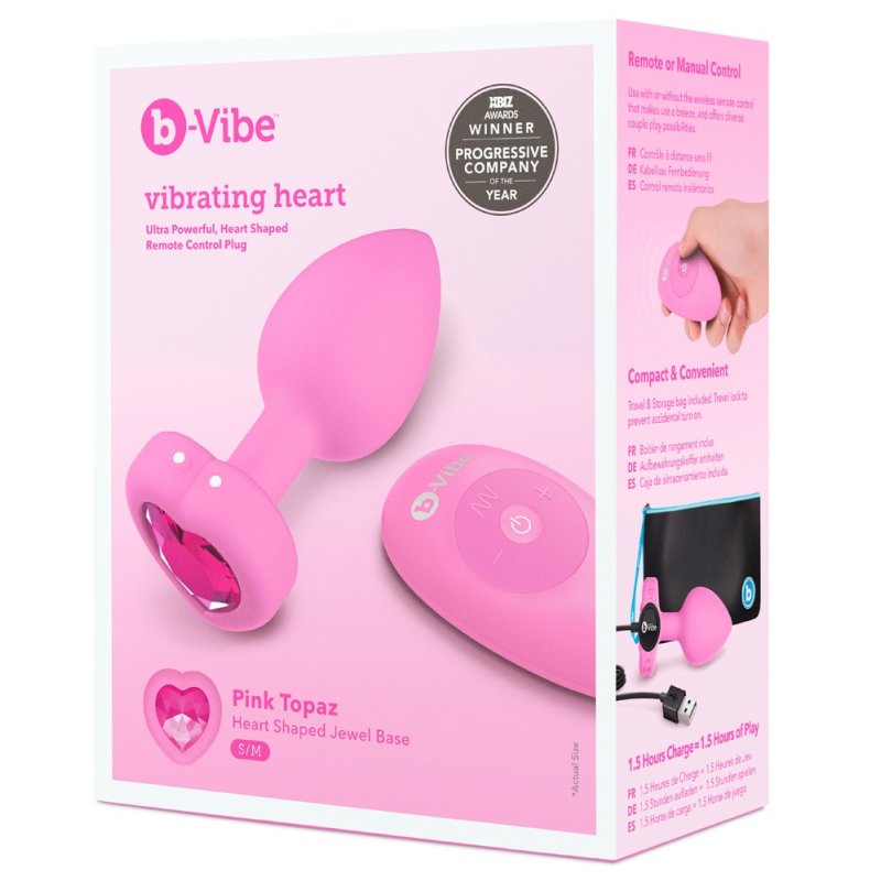 B-Vibe VIBRATING HEART BUTT PLUG S/M