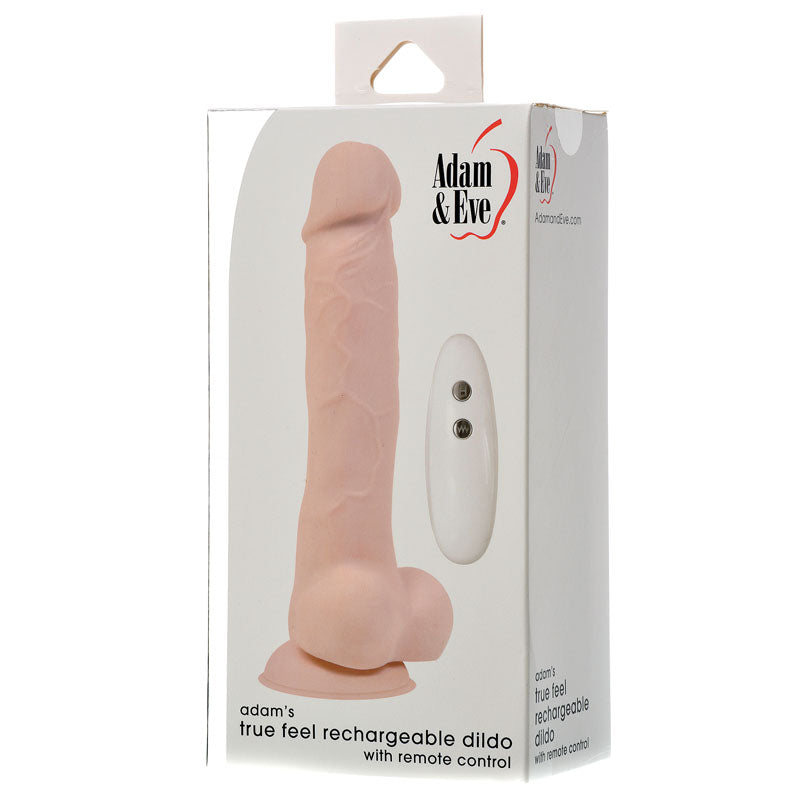 Adam & Eve Adam's True Feel Rechargeable Dildo - 17.8 cm (7'') USB Rechargeable Vibrating Dong