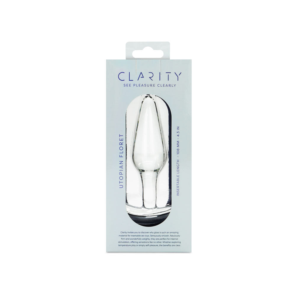 Clarity - Utopian Floret - 11 cm Glass Butt Plug