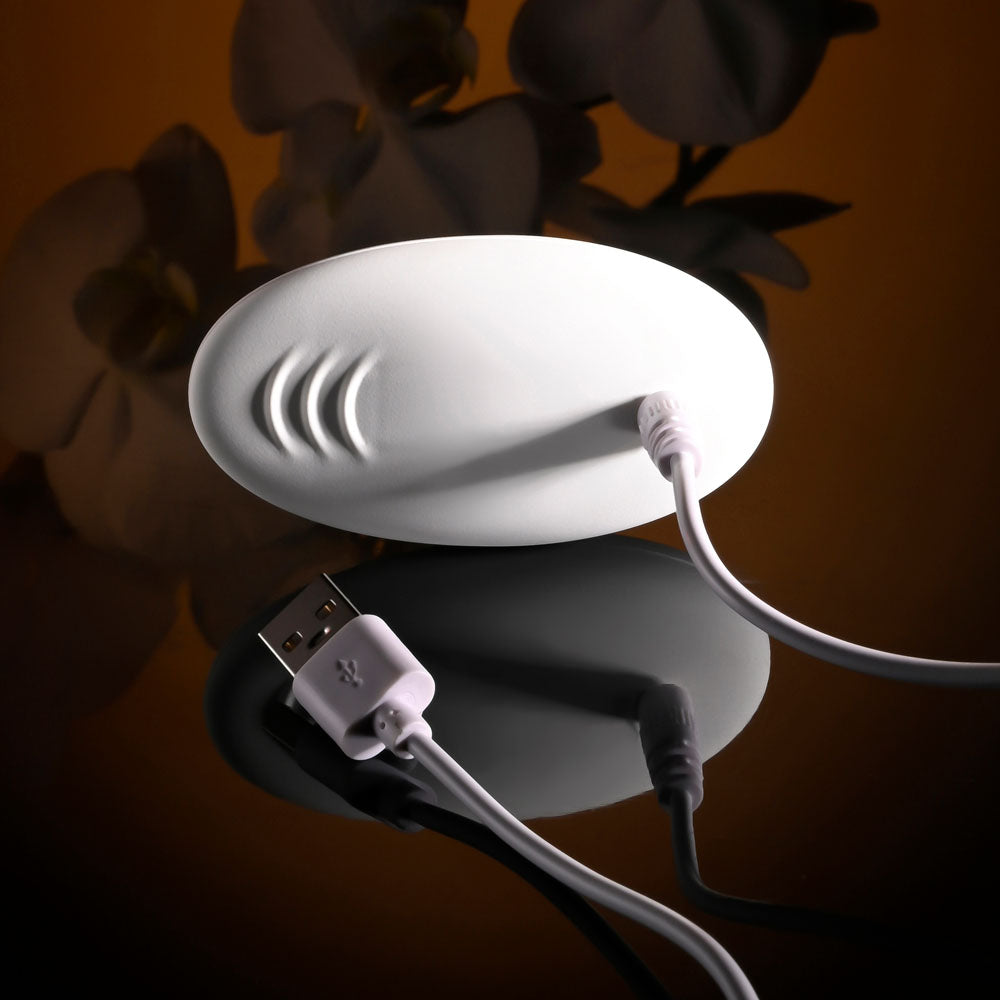 Evolved LOVEBIRDS - 20.8 cm USB Rechargeable Double-Ended Rabbit Vibrator with Remote