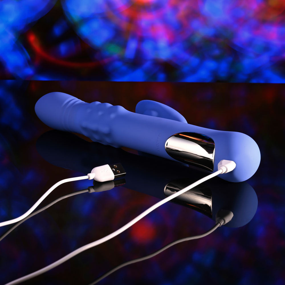 Evolved POP GOES THE O - 24.7 cm USB Rechargeable Thrusting & Bulging Rabbit Vibrator