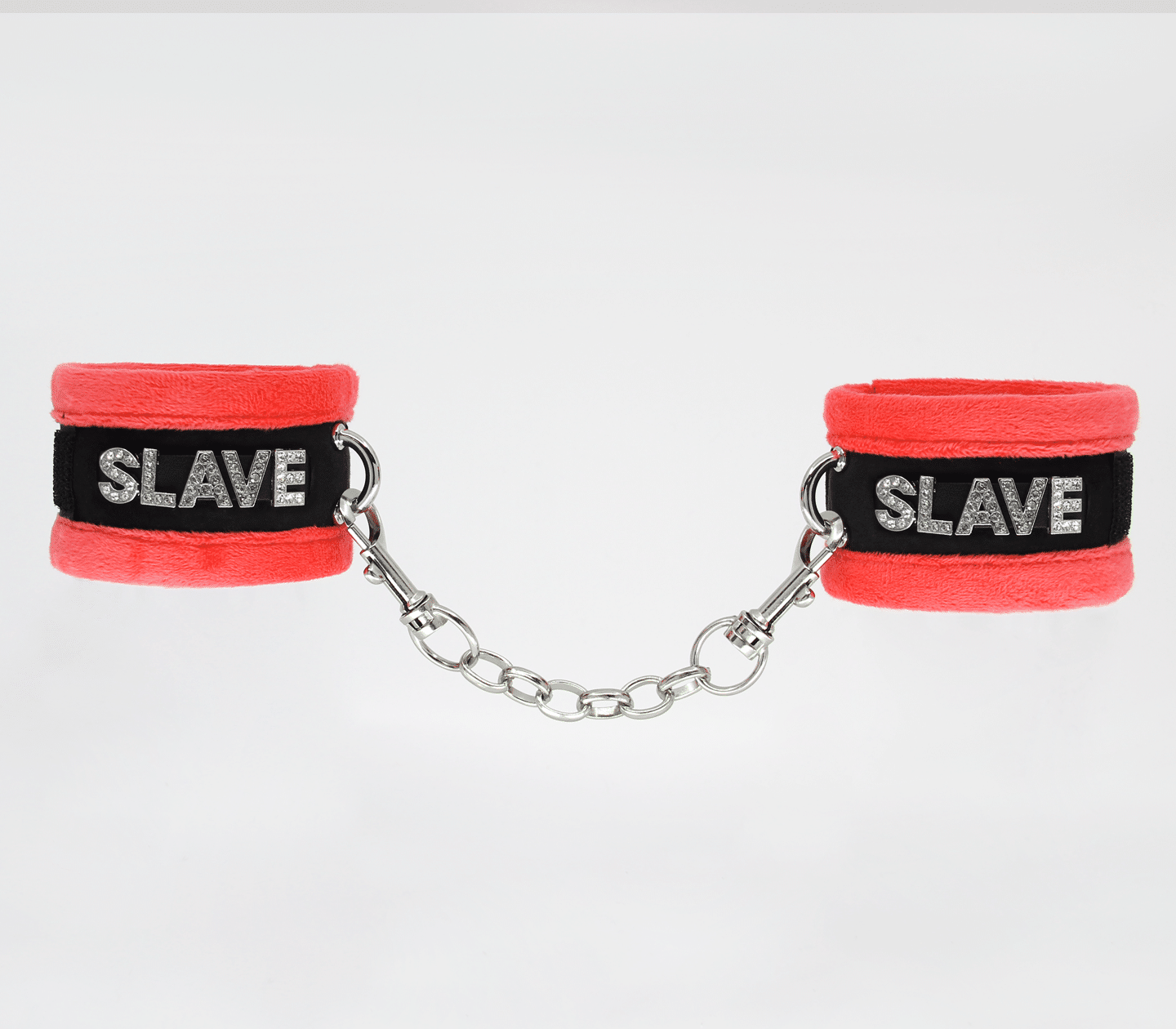 HAN016B Handcuffs - Red - Love in Leather
