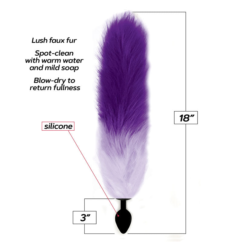 Foxy Fox Tail Silicone Butt Plug - Gradient - 46 cm Tail