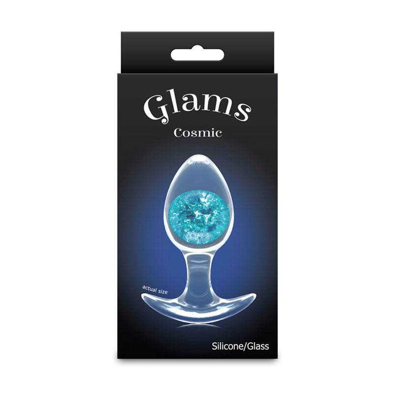 Glams Cosmic - Medium - - Clear/ 9.5 cm Small Butt Plug