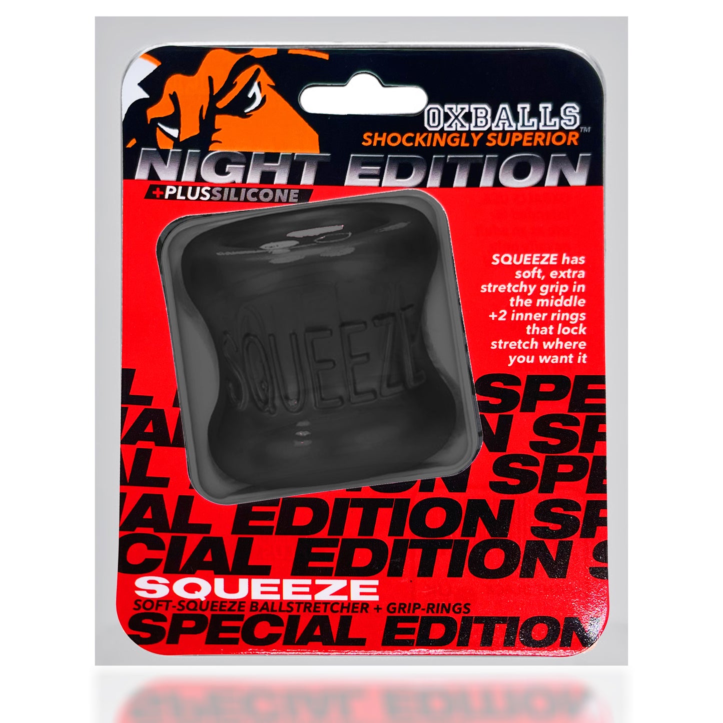 OXBALLS SQUEEZE ballstretcher plus+SILICONE™ special edition NIGHT