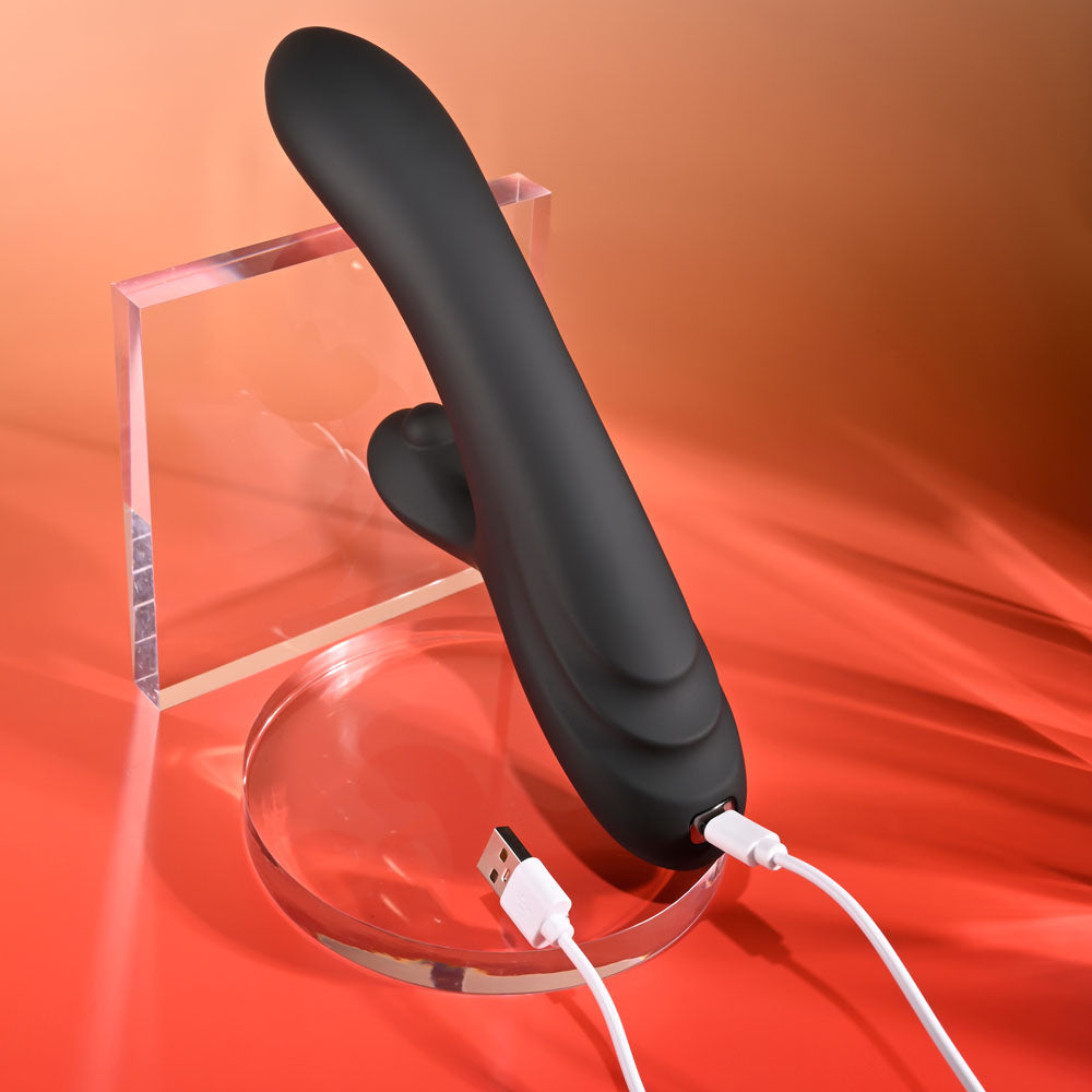 Playboy Pleasure AUREUS - 22.7 cm USB Rechargeable Rabbit Vibrator with Internal Flicker