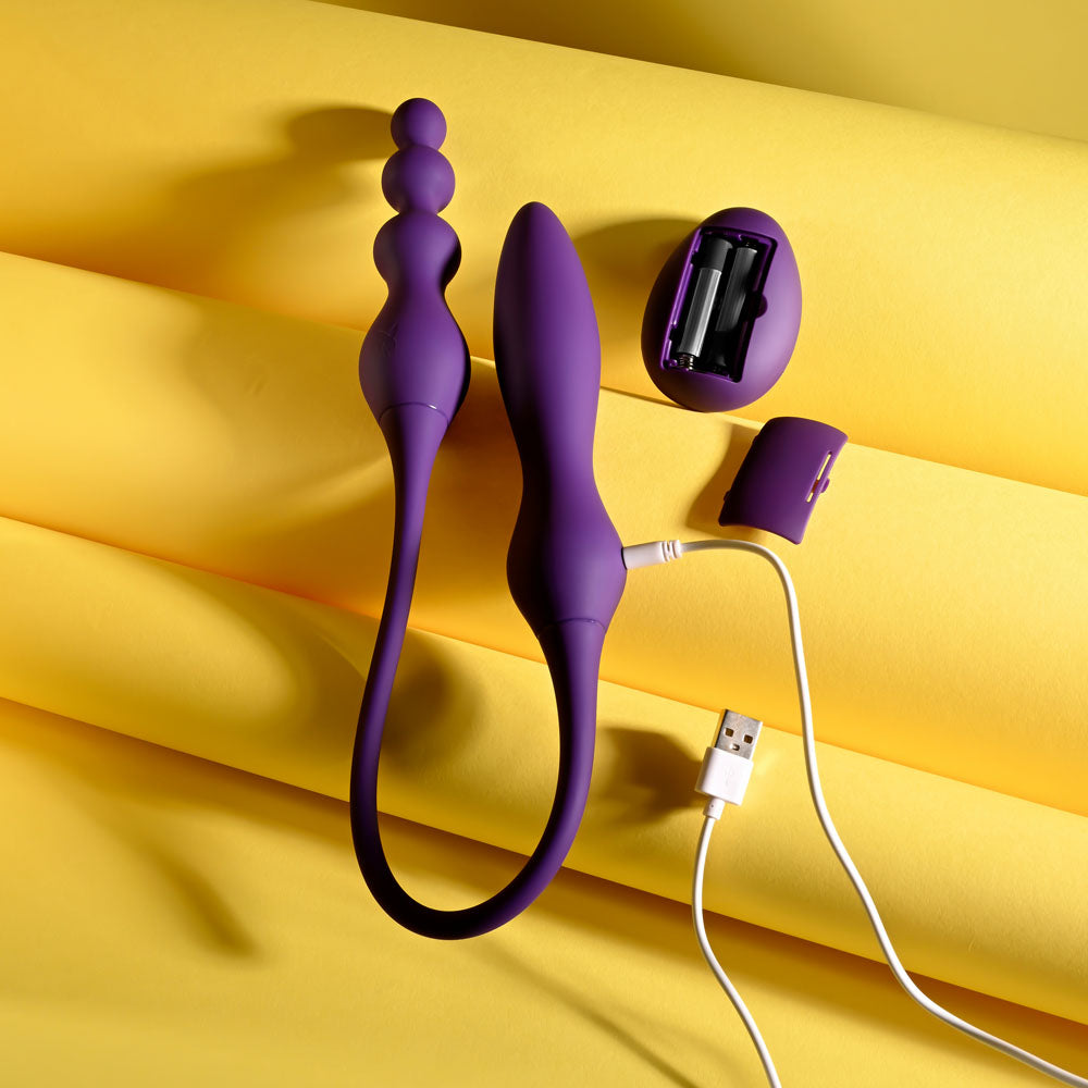 Playboy Pleasure THIS & THAT - 60 cm USB Rechargeable Flexible Dual Ended Vibrator