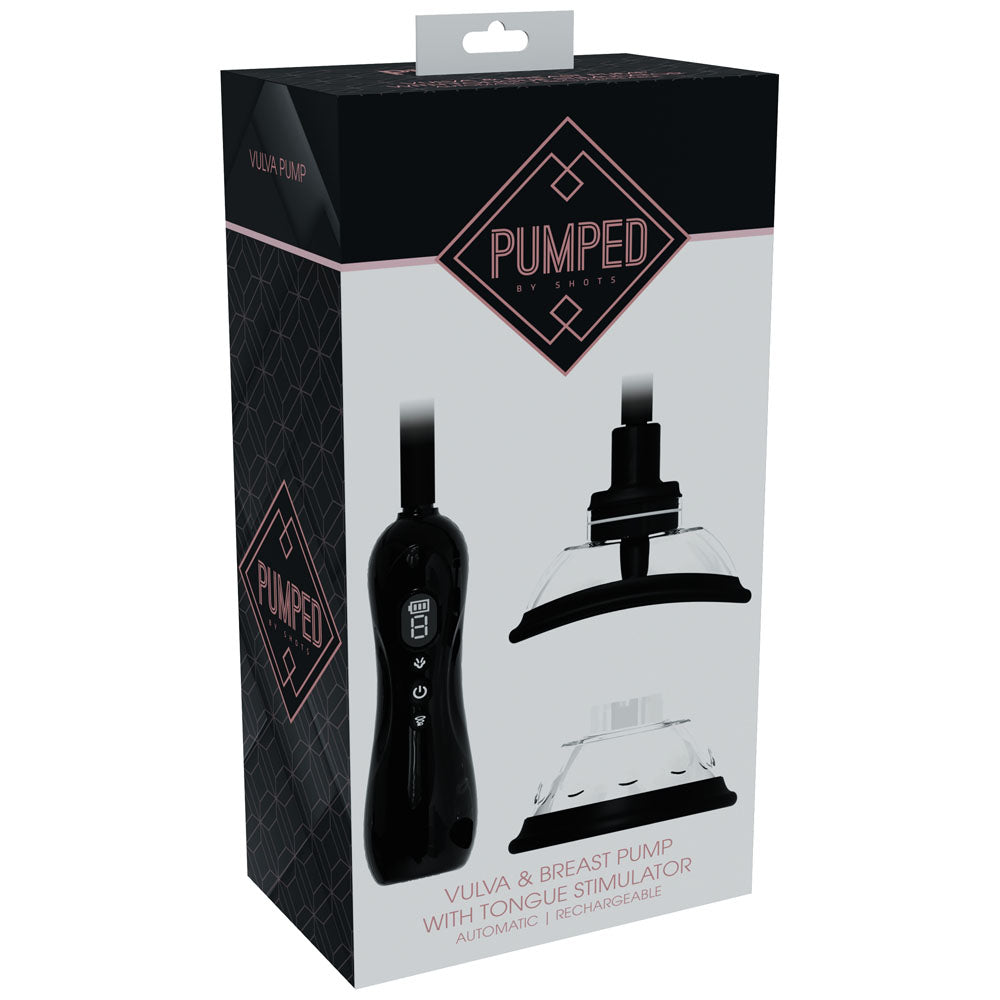 PUMPED Vulva & Breast Pump with Tongue Stimulator - - USB Rechargeable Ladies Pump Set
