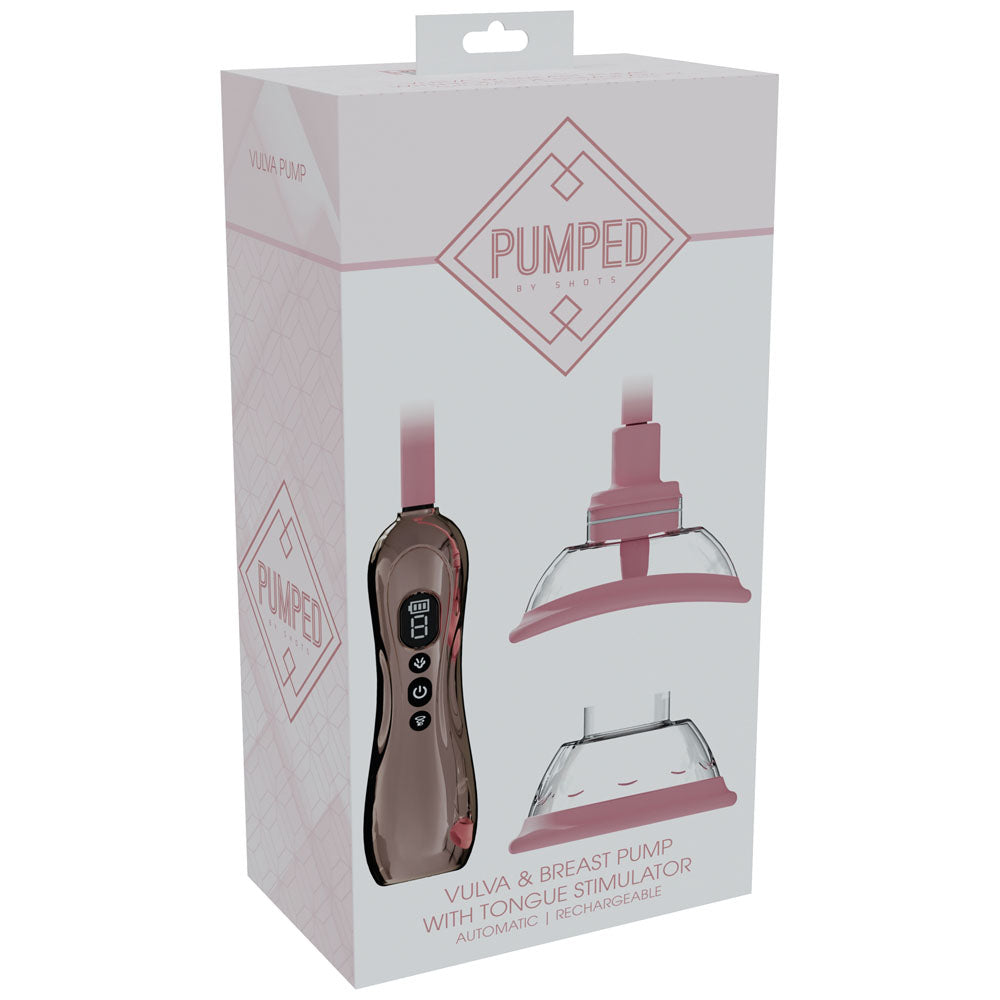 PUMPED Vulva & Breast Pump with Tongue Stimulator - - USB Rechargeable Ladies Pump Set