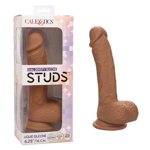 Dual Density Silicone Studs 6.25”/16 cm - Brown