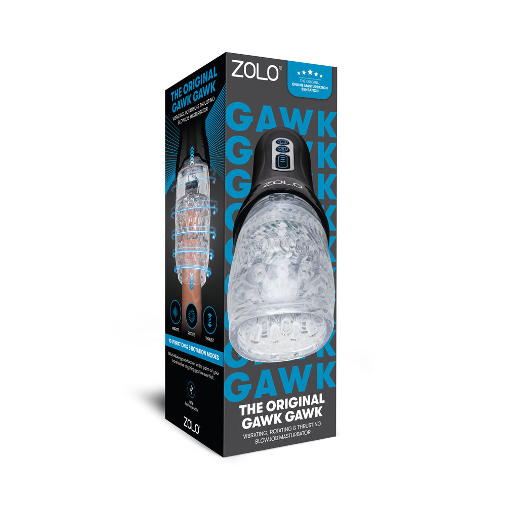 Zolo The Original Gawk Gawk - USB Rechargeable Vibrating, Rotating & Thrusting Masturbator
