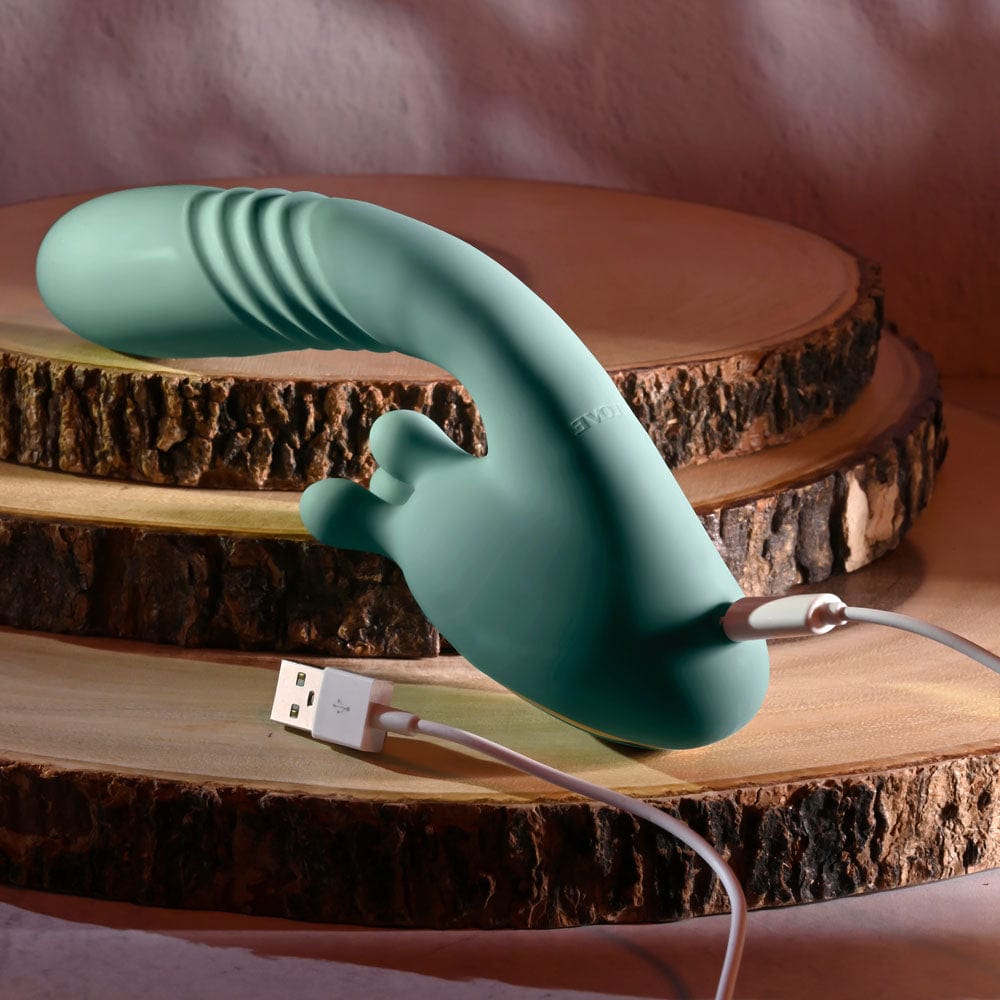 Evolved THRUST INTO ECSTASY - 21 cm USB Rechargeable Thrusting & Rotating Vibrator