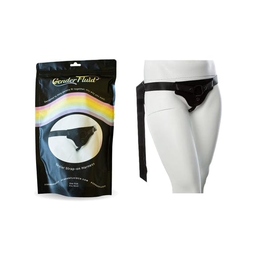 Gender Fluid Skylar Strap-On Harness One Size Black Vibrant Vibes Australia - Quality Sex Toys - Great Prices