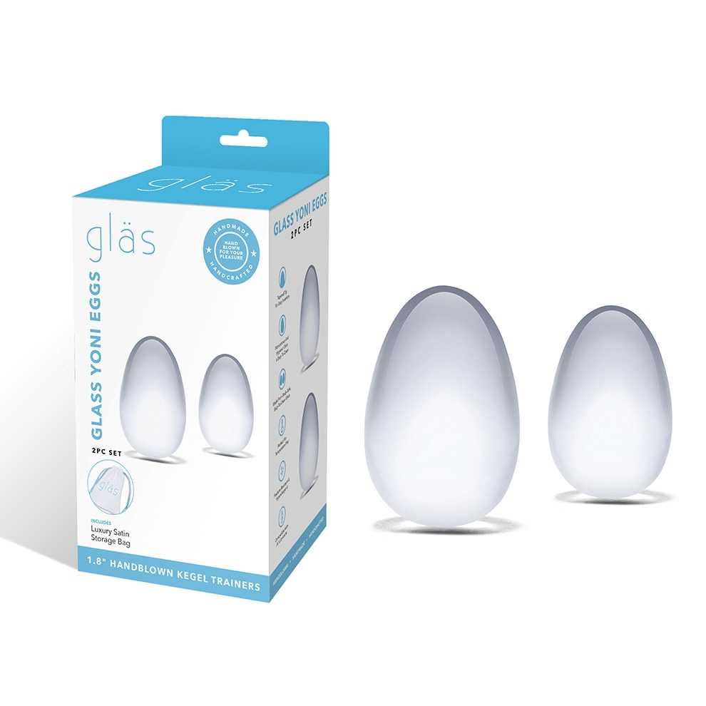 Glass Yoni Eggs 2pc Vibrant Vibes Australia - Quality Sex Toys - Great Prices