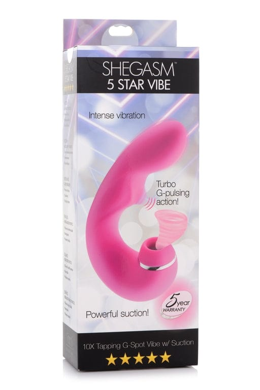 INMI Shegasm 5 Star Tapping G-Spot Vibe w/ Suction Pink Vibrant Vibes Australia - Quality Sex Toys - Great Prices