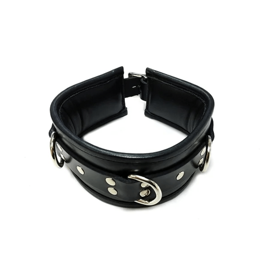 LEATHER COLLAR - BLACK