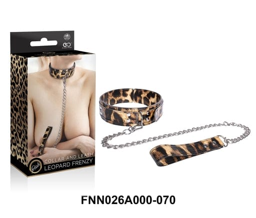 LEOPARD FRENZY Collar and Leash Vibrant Vibes Australia - Quality Sex Toys - Great Prices