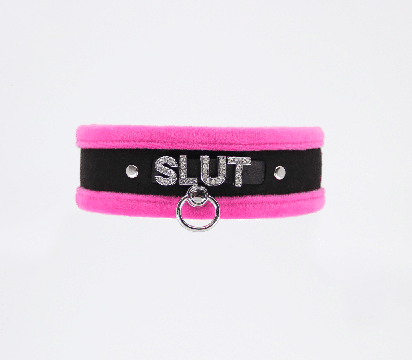 COL016C Collar - Pink - Love in Leather
