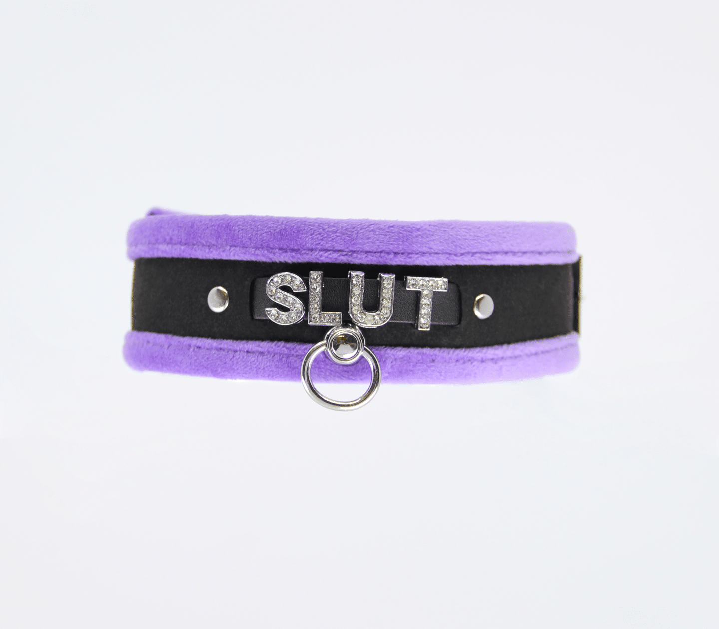 COL016C Collar - Purple - Love in Leather