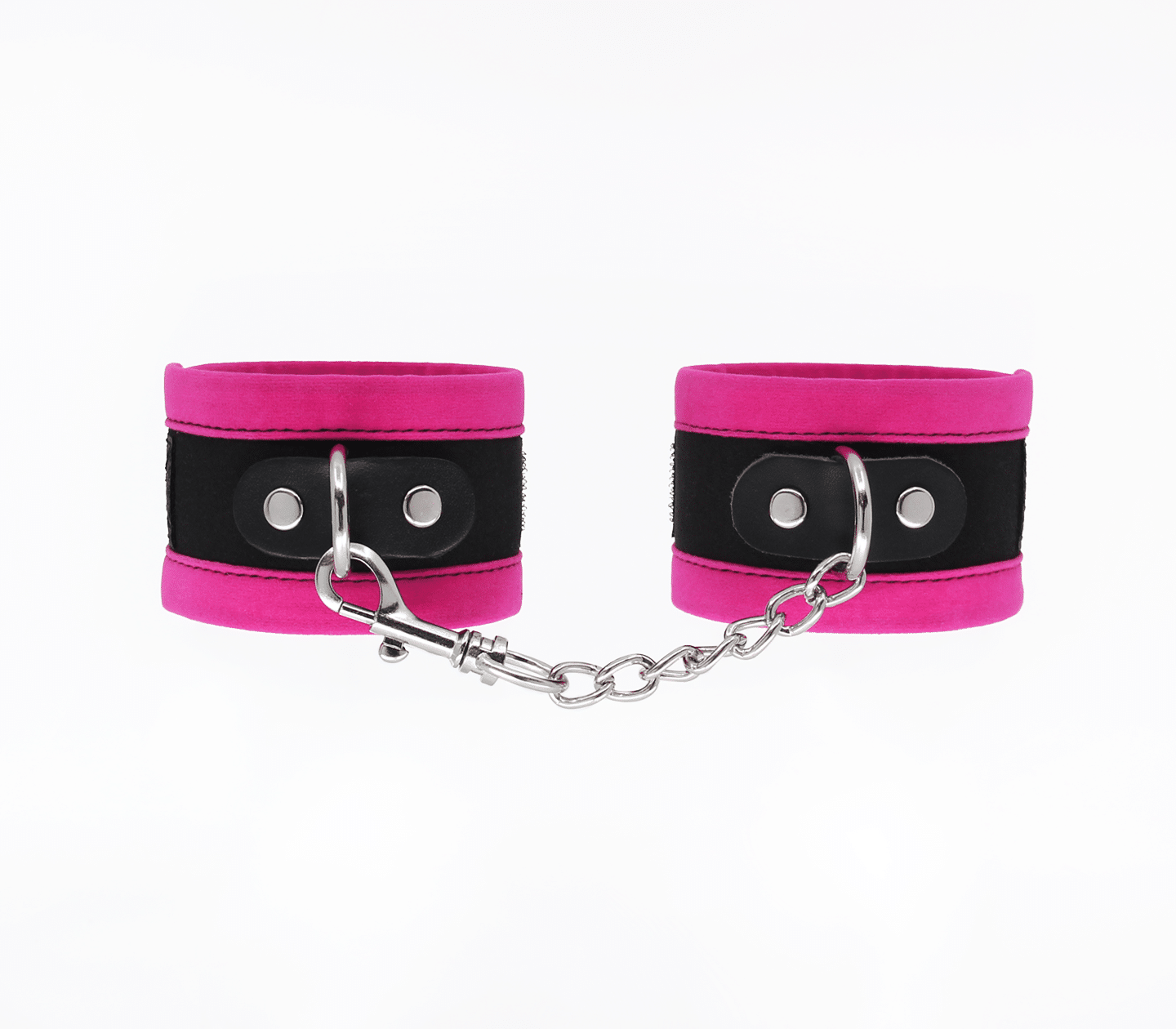 HAN038 Handcuffs - Pink - Love in Leather
