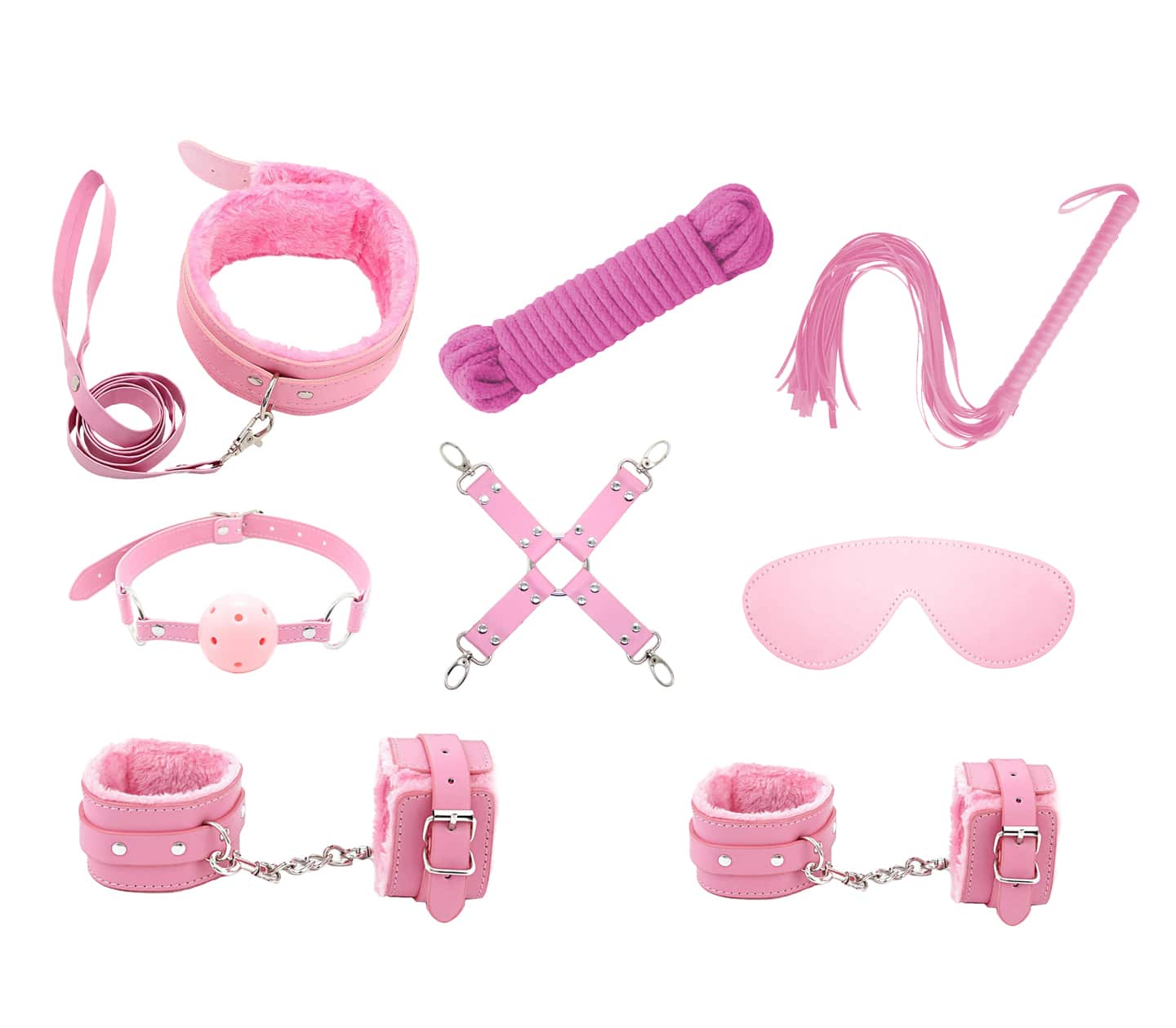 KIT001 Bondage Kit - Pink - Love in Leather