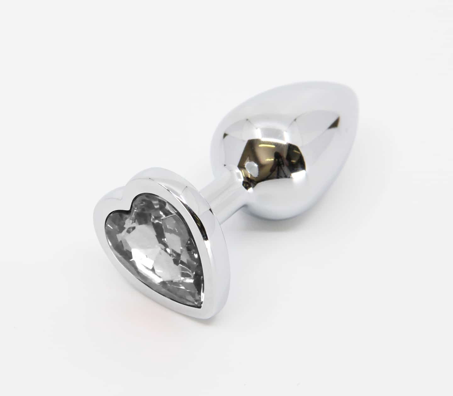 PLU002 - Clear - Silver Chrome - Large - Love in Leather