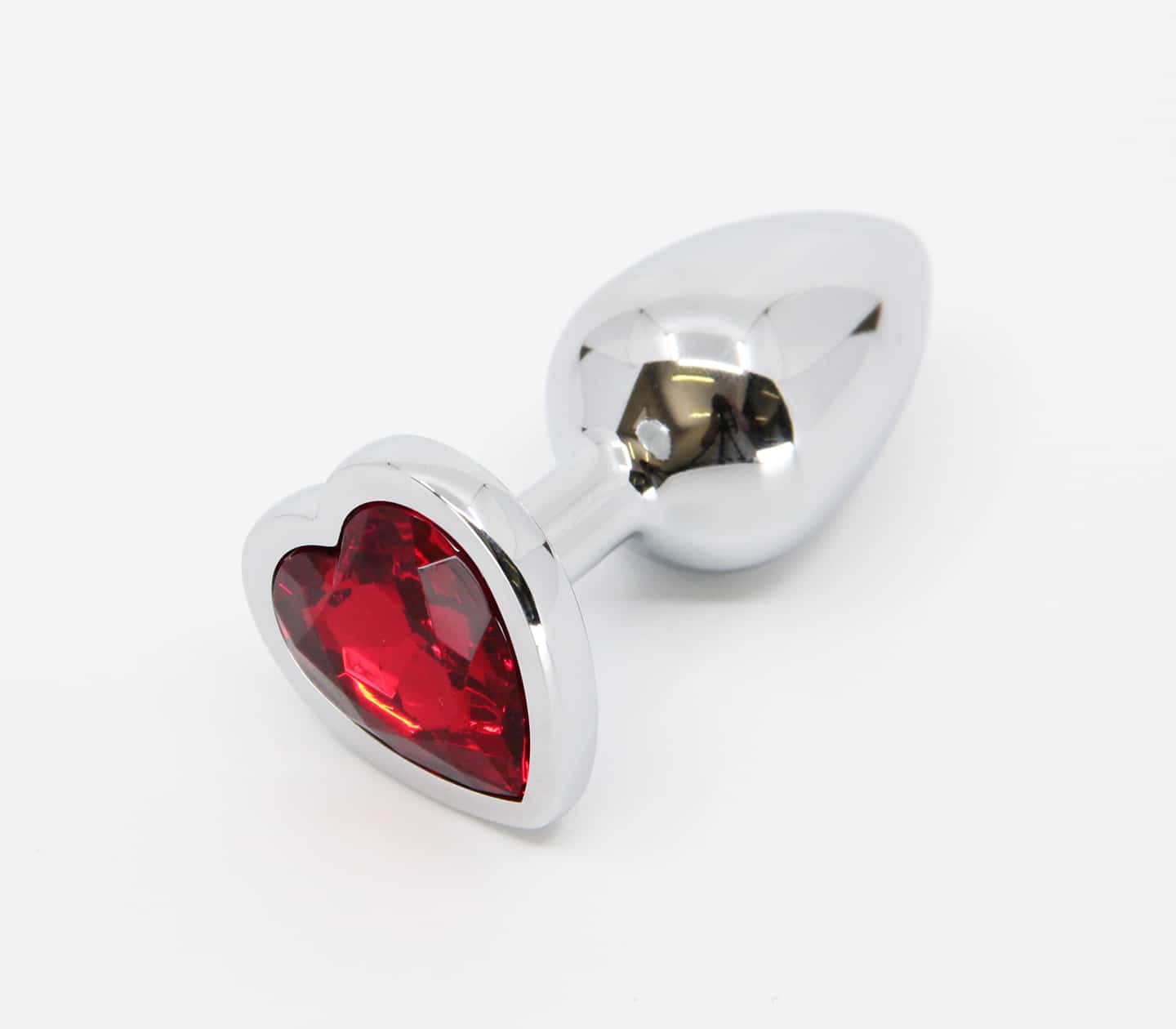 PLU002 - Red - Silver Chrome - Small - Love in Leather