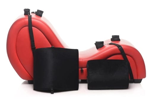 Master Series Kinky Couch Sex Chaise Lounge with Love Pillows - Red Vibrant Vibes Australia - Quality Sex Toys - Great Prices