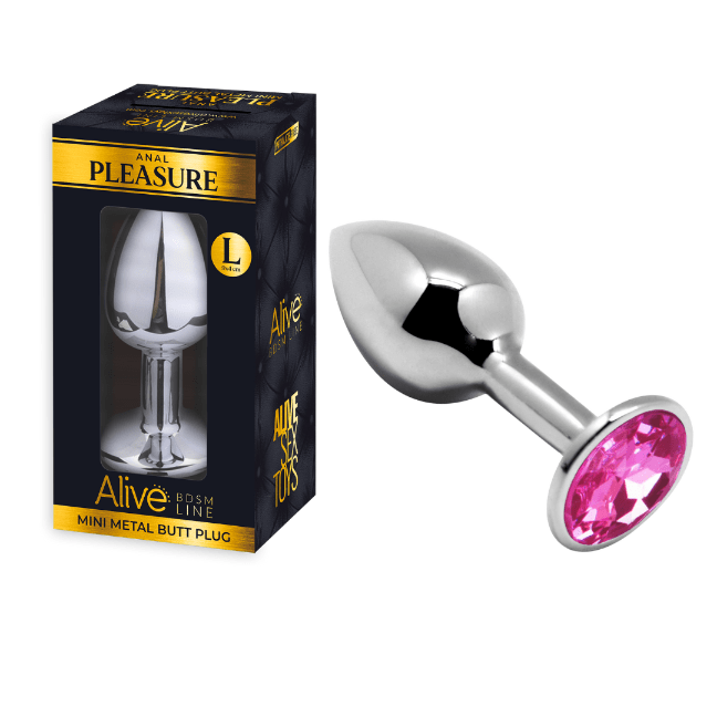 MINI METAL BUTT PLUG ANAL PLEASURE PINK L Vibrant Vibes Australia - Quality Sex Toys - Great Prices