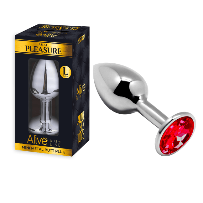 MINI METAL BUTT PLUG ANAL PLEASURE RED L Vibrant Vibes Australia - Quality Sex Toys - Great Prices