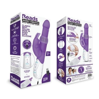 Rabbit Essentials Rechargeable Pleasure Beads Rabbit - Hot Purple