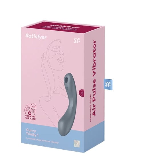 Satisfyer Curvy Trinity 1 Bluegrey Vibrant Vibes Australia - Quality Sex Toys - Great Prices
