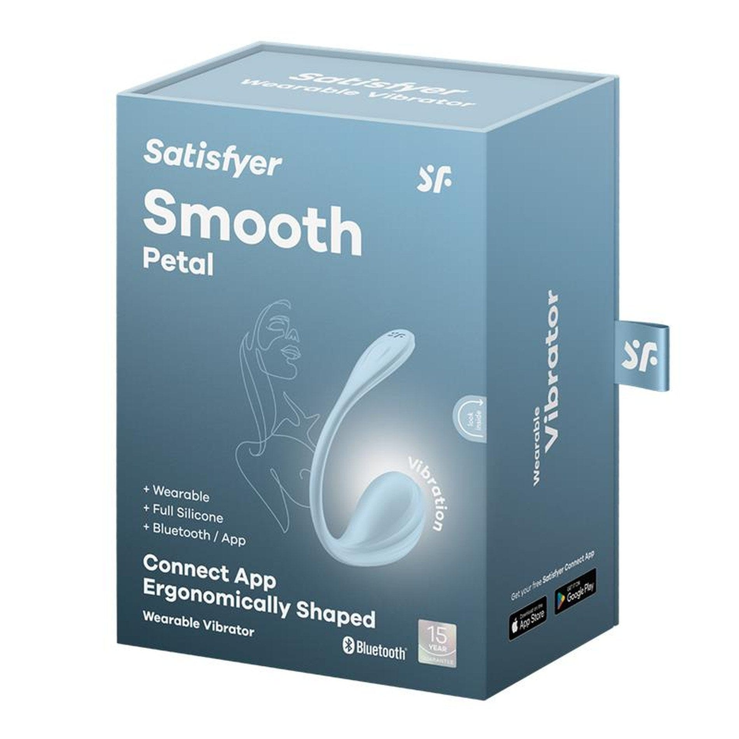 Satisfyer Smooth Petal Connect App Light Blue