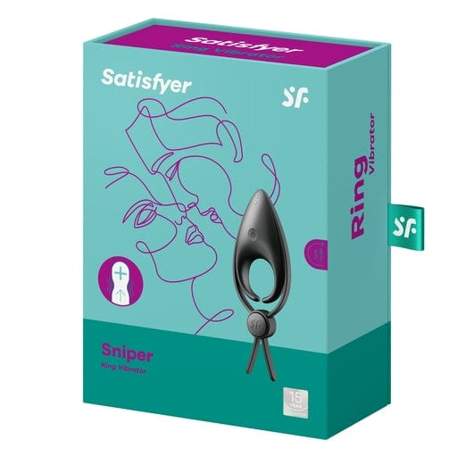 Satisfyer Sniper Cock Ring Black Vibrant Vibes Australia - Quality Sex Toys - Great Prices