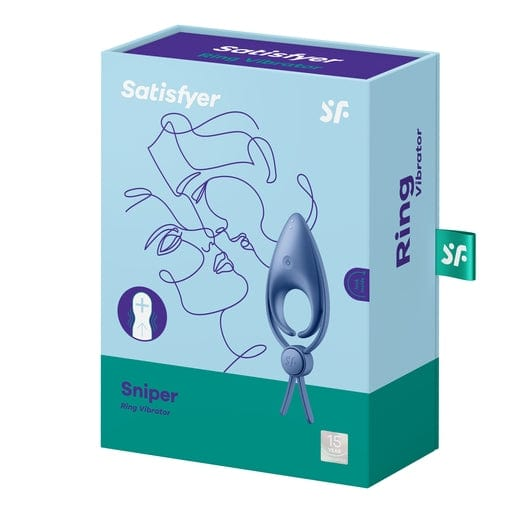Satisfyer Sniper Cock Ring Blue Vibrant Vibes Australia - Quality Sex Toys - Great Prices