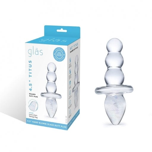 Titus Beaded Glass Butt Plug Vibrant Vibes Australia - Quality Sex Toys - Great Prices