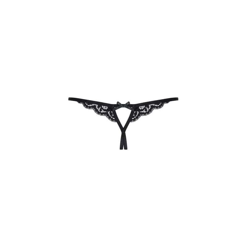Crotchless Lace Thong 831 Black Vibrant Vibes Australia - Quality Sex Toys - Great Prices