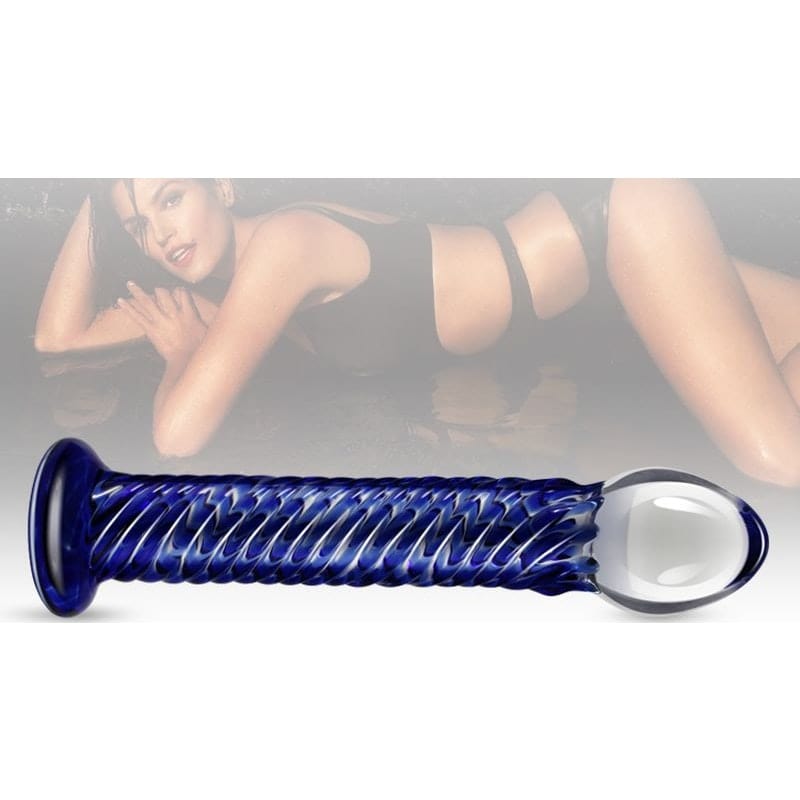 Glass Romance 7 Blue 7.5in Vibrant Vibes Australia - Quality Sex Toys - Great Prices