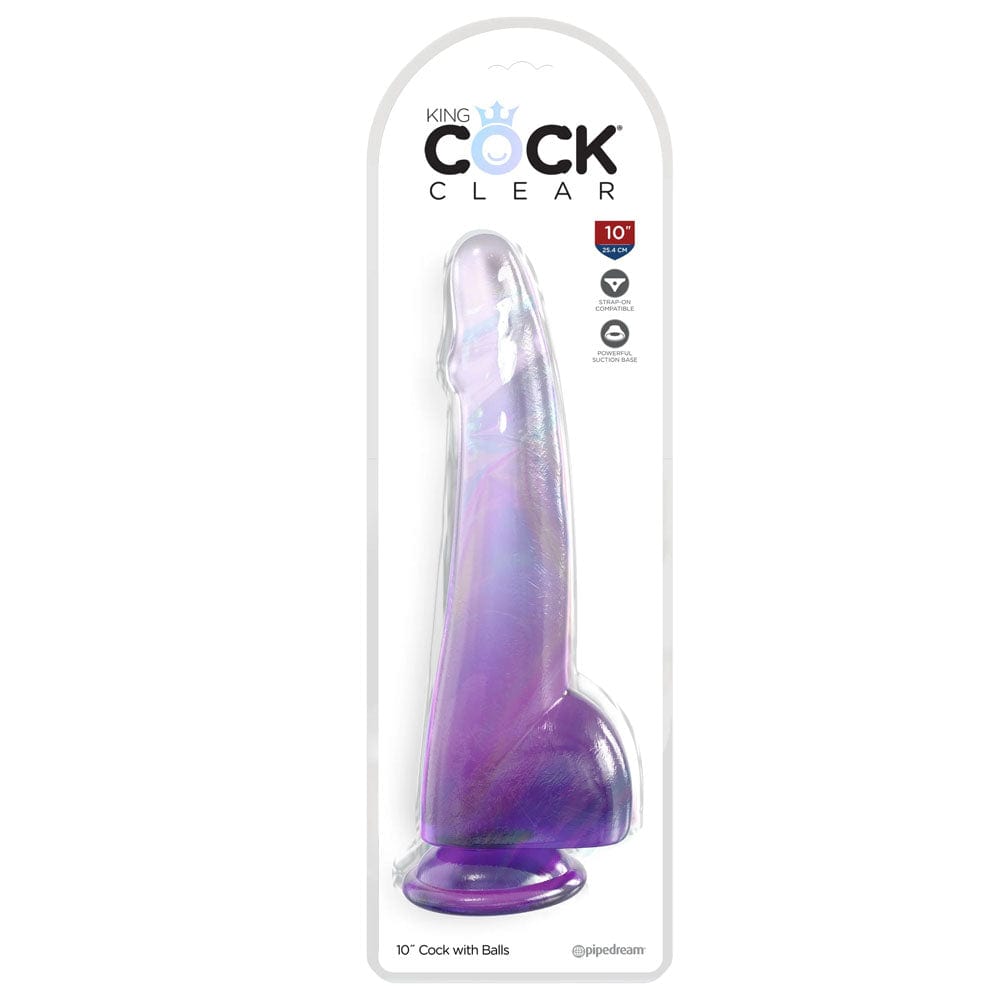 King Cock Clear 10'' Cock with Balls - Pipedream