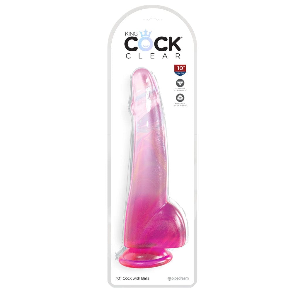 King Cock Clear 10'' Cock with Balls - Pipedream