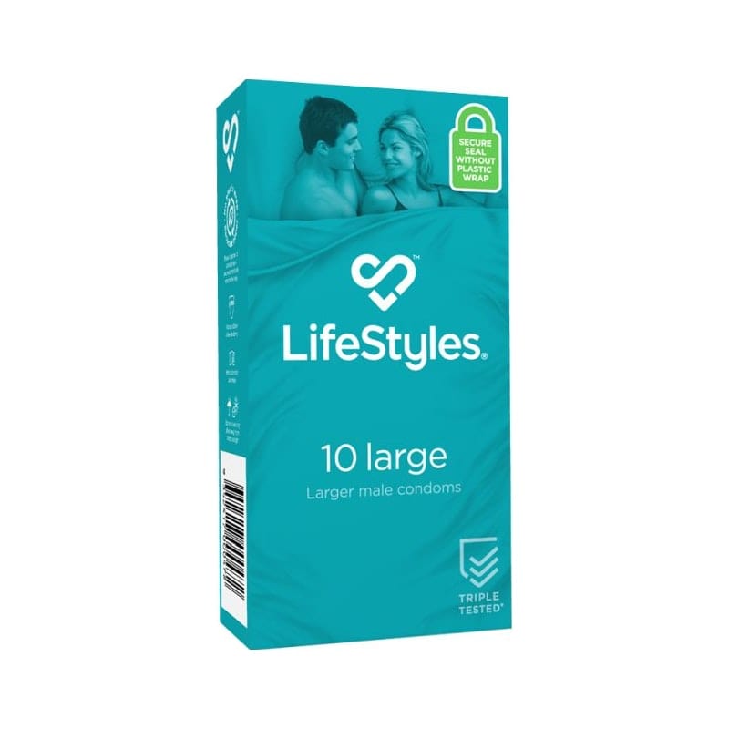 LifeStyles Large Condoms 10 Vibrant Vibes Australia - Quality Sex Toys - Great Prices